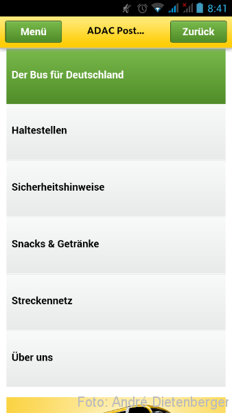 ADAC Postbus APP Infos