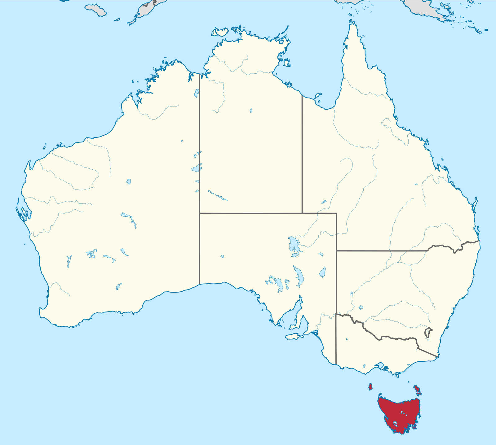 Tasmanien Karte