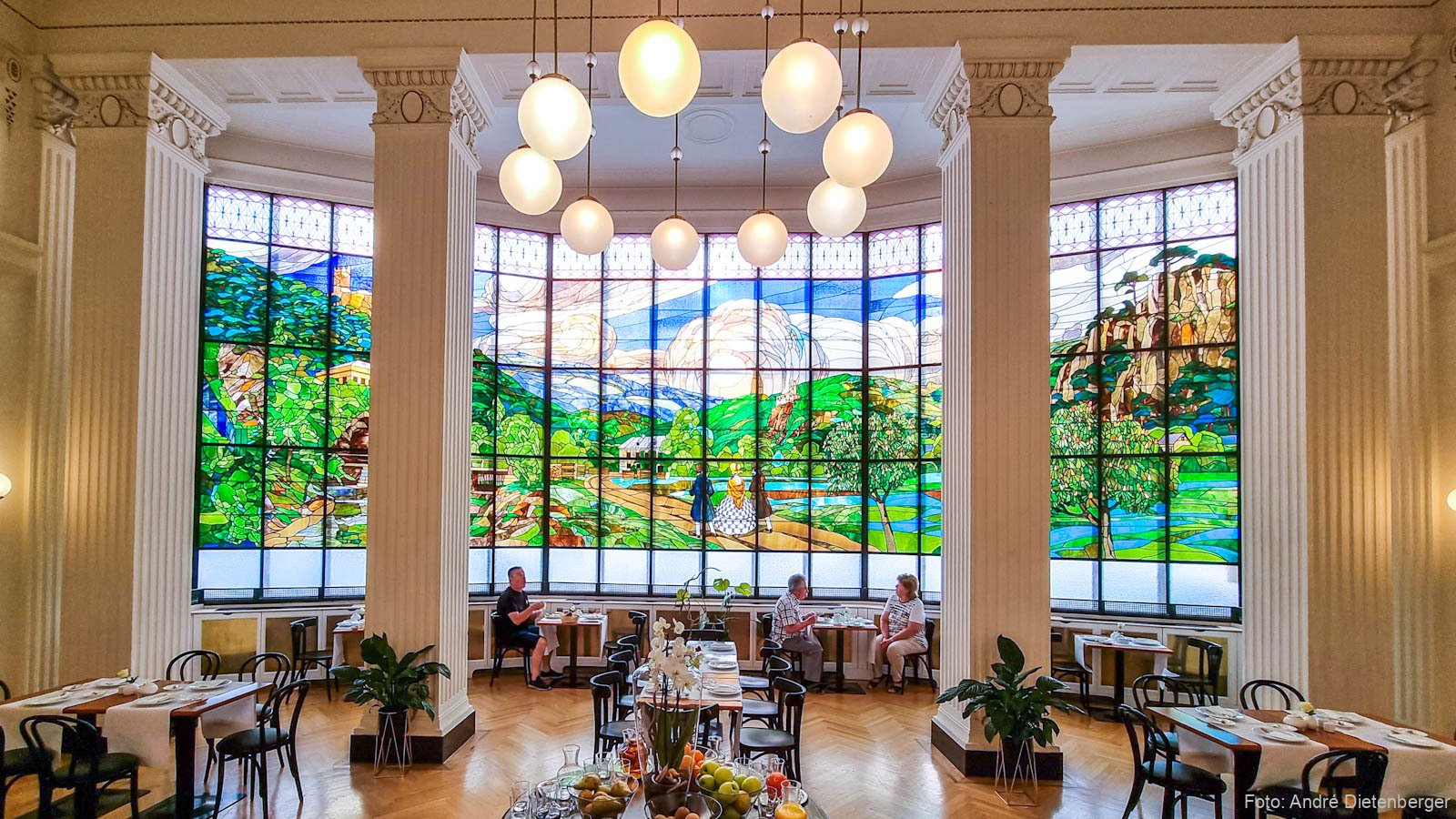 Glasgemälde im Hotel Herzoghof