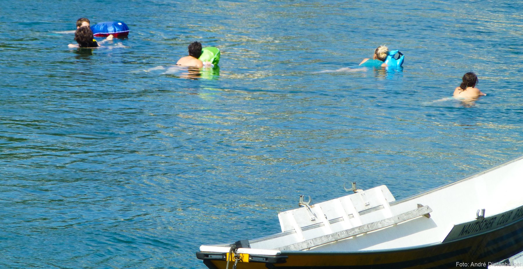 Rheinschwimmen mit Wickelfisch