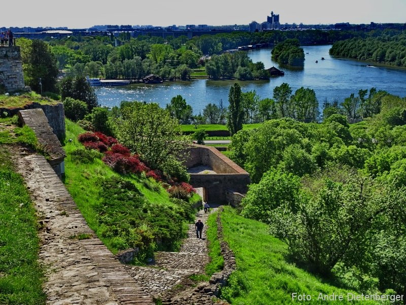 Belgrad - Festung Kalemegdan mit Save und Donau