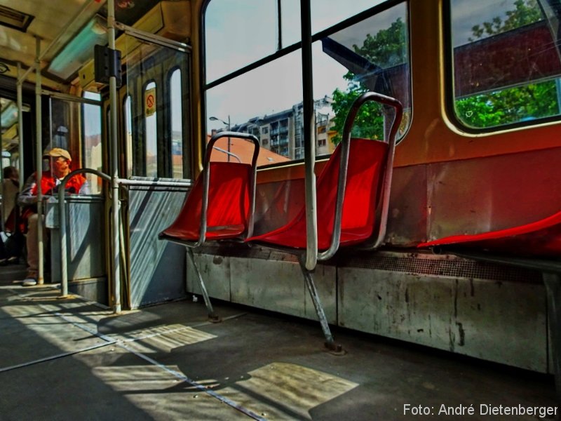 Belgrad - Straßenbahn Tatra Sitze