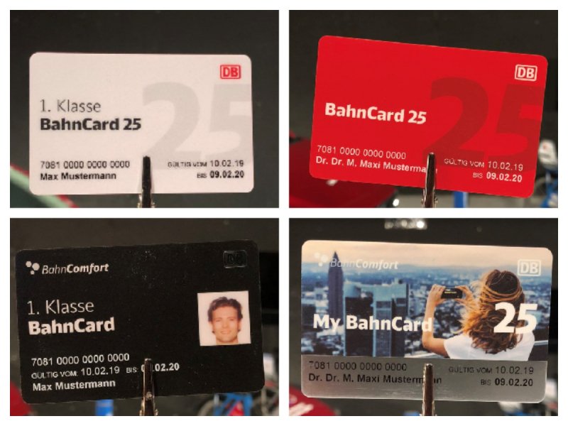 Neues BahnCard Design