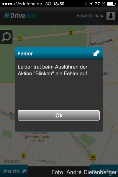 DriveNow ActiveE Berlin Blinken