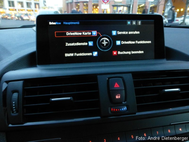 DriveNow Berlin DriveNow Menü