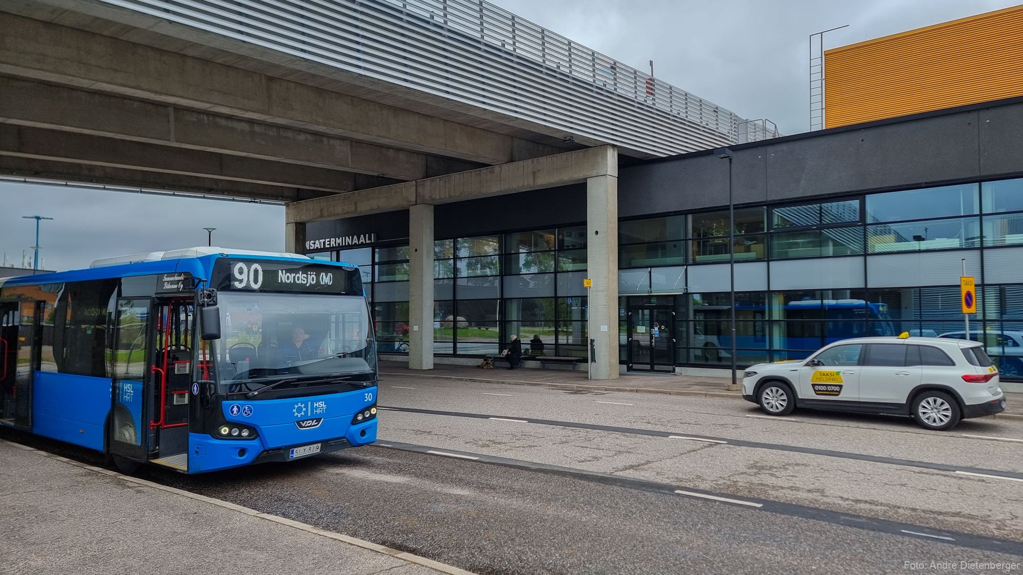 Bus am Finnlines Terminal Helsinki