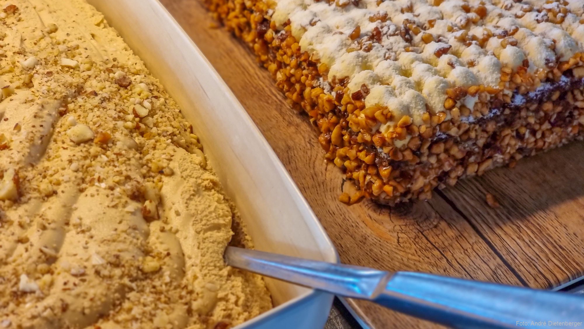 Nusscreme und Haselnusskuchen