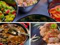 Finnlines Fähre Salate, Rentiergulasch und Entenbrust