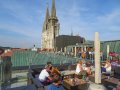 Regensburg - Galeria Kaufhof Terrasse und Dom St. Peter