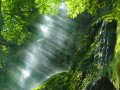 Wasserfall und Gischt