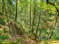 Tiefer Abhang und schmaler Wanderweg