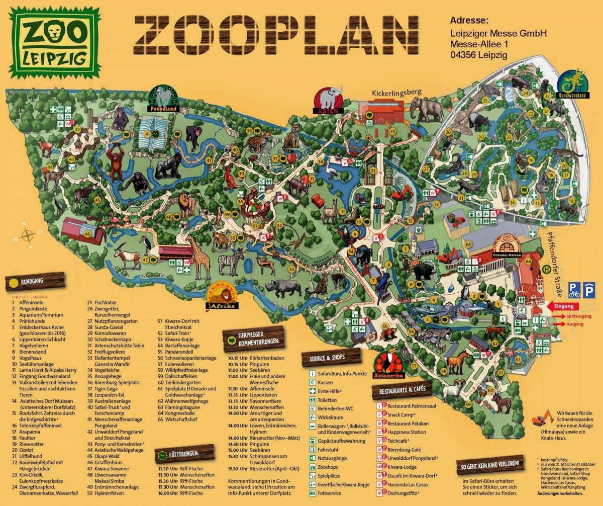 Lageplan Zoo Leipzig
