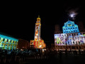 Rathausplatz Augsburg bei den Light Nights