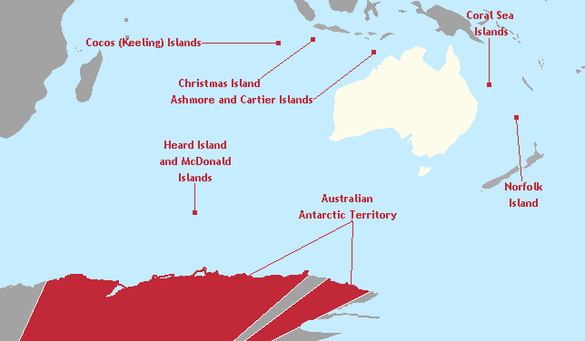Australian External Territories Karte