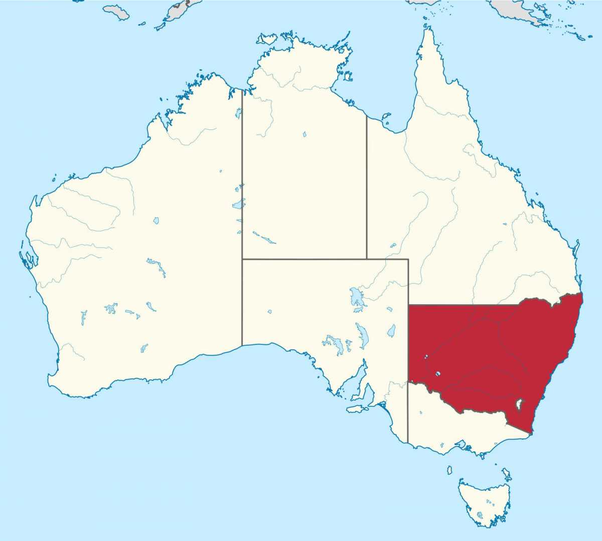 New South Wales Karte