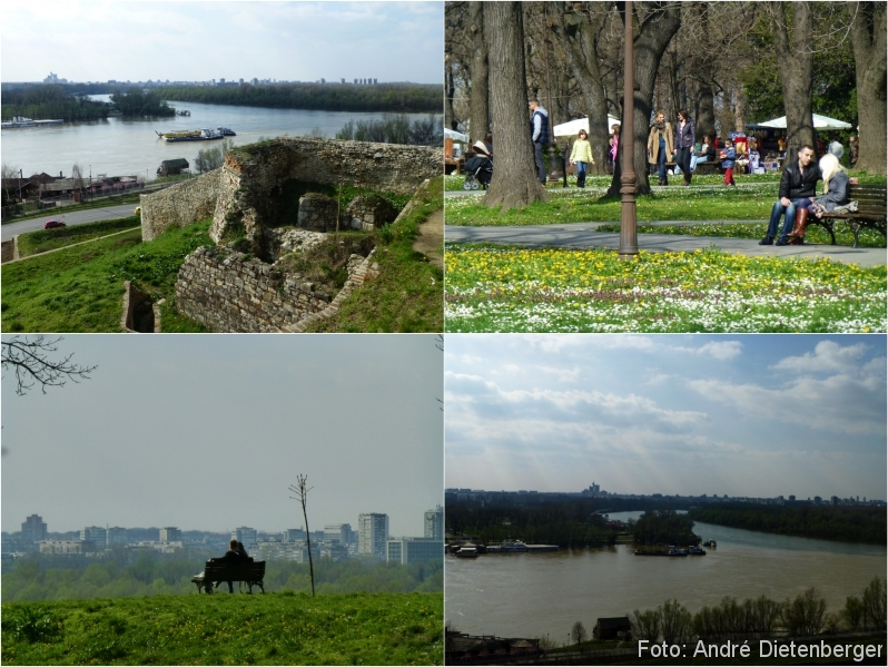 Belgrad - Kalemegdan Park mit Save-Donau Delta