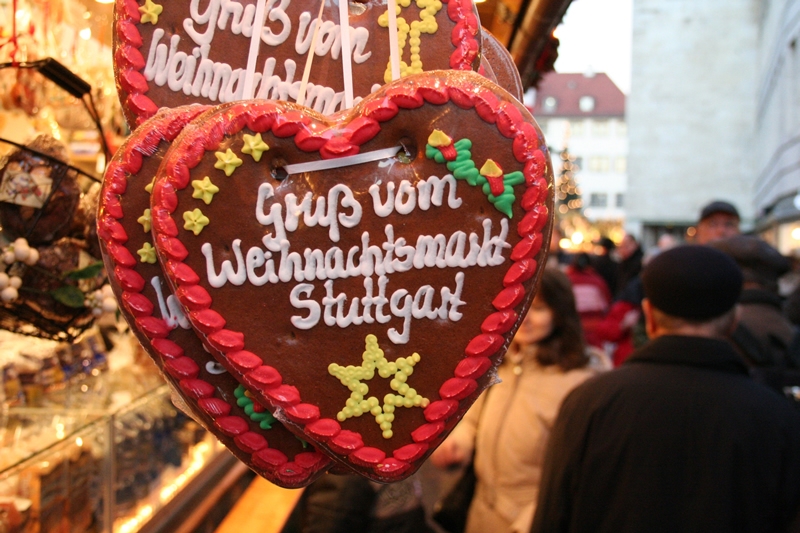Weihnachtsmarkt Stuttgart - Lebkuchenherz Weihnachtsmarkt Stuttgart - Lebkuchenherz