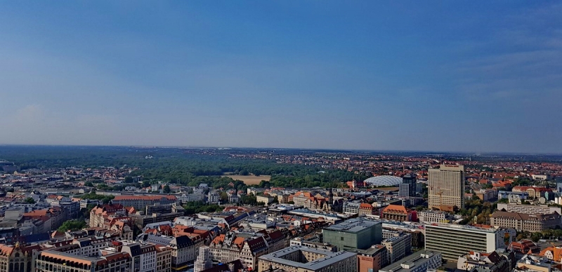 Blick vom City-Hochhaus über Leipzig Blick vom City-Hochhaus über Leipzig