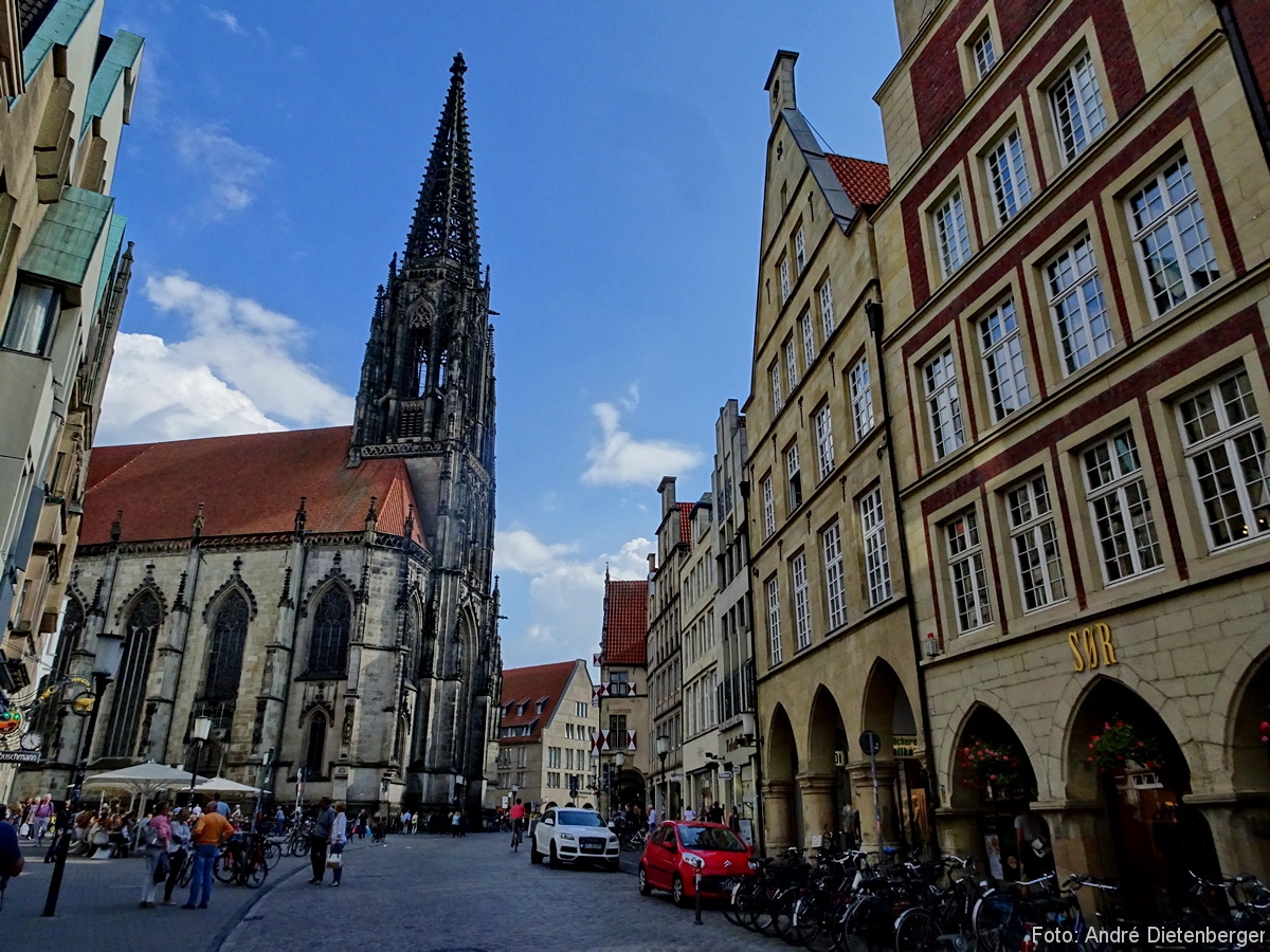 Münster - Prinzipalmarkt und Lambertikirche
