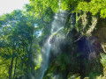 Licht und Gischt am Uracher Wasserfall